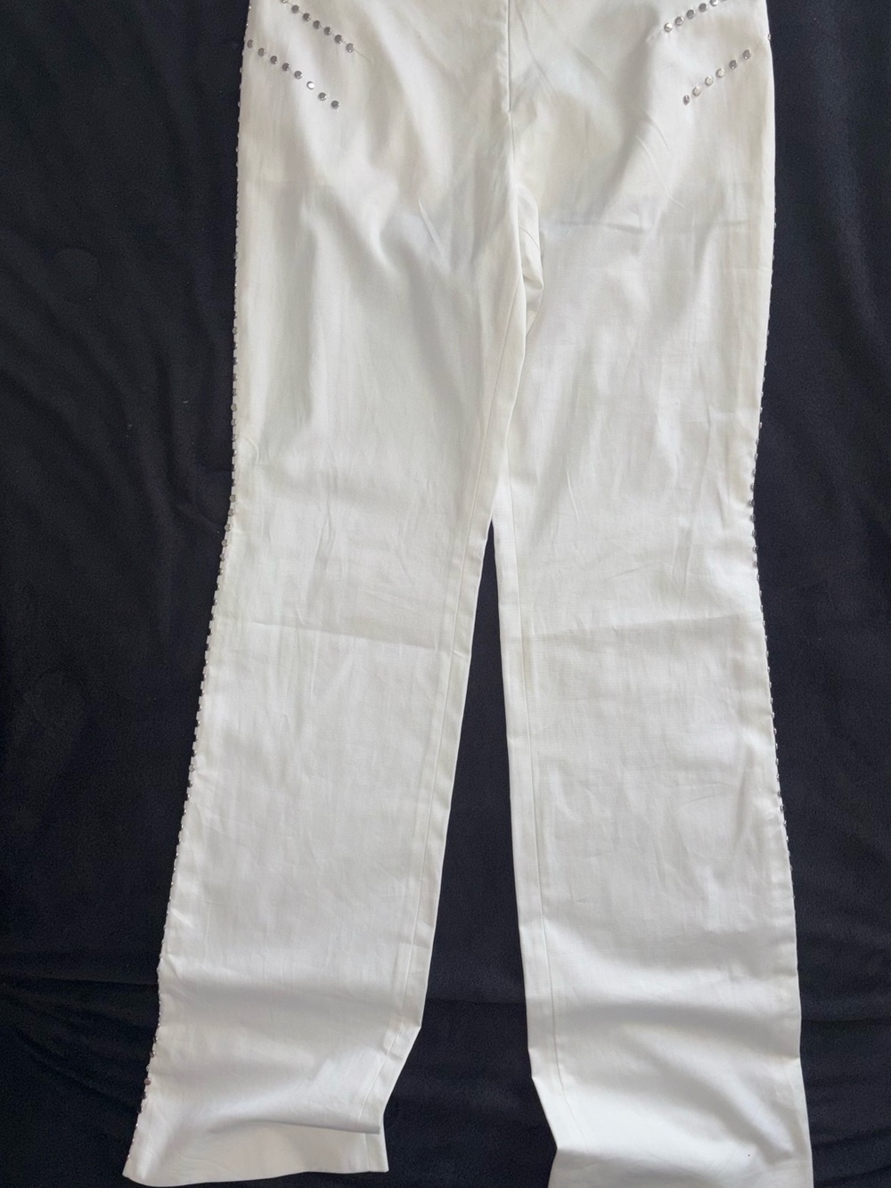 Versace Jeans Couture White Studded Pants – Size 28 (EU 42) – Y2K Designer